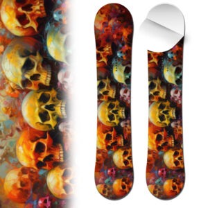 Snowboard wrap skulls