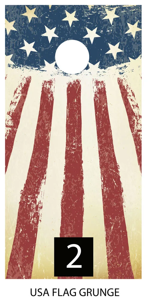 Cornhole board wraps USA Flag Patriotic cornhole board skins