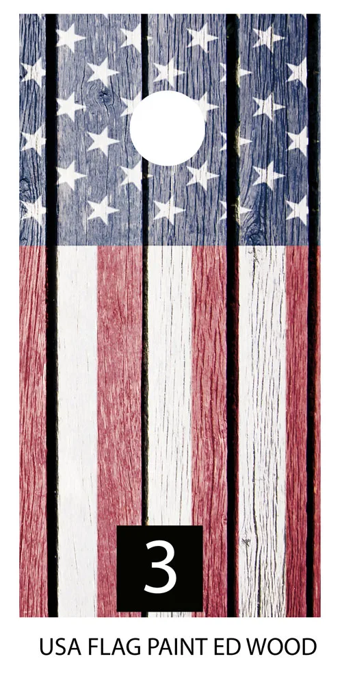 Cornhole board wraps USA Flag Patriotic cornhole board skins