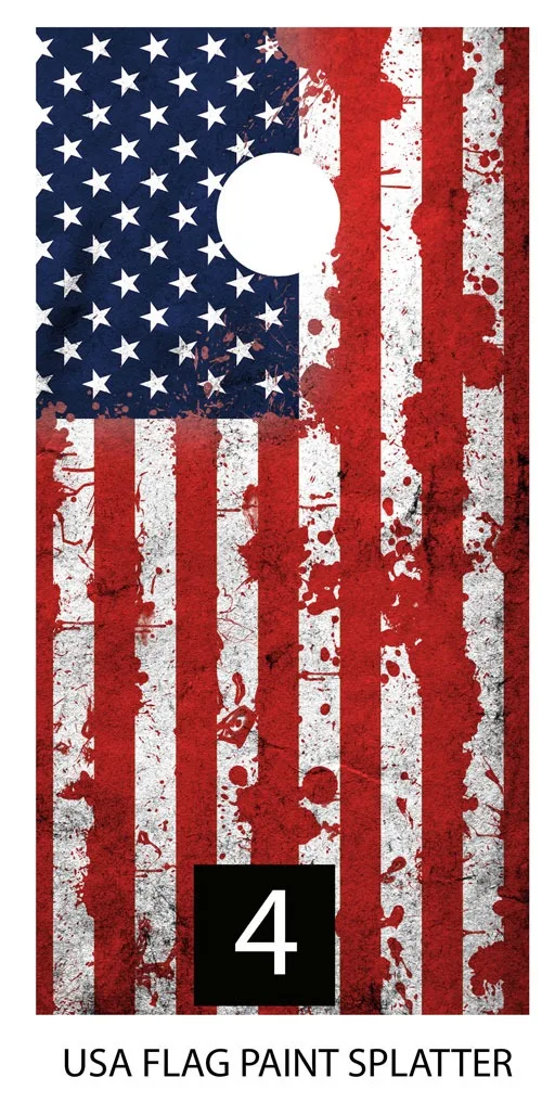 Cornhole board wraps USA Flag Patriotic cornhole board skins
