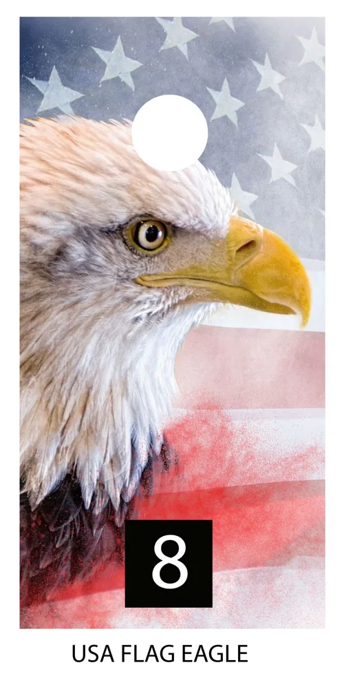 Cornhole board wraps USA Flag Patriotic cornhole board skins eagle