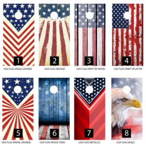 Cornhole board wraps USA Flag Patriotic cornhole board skins