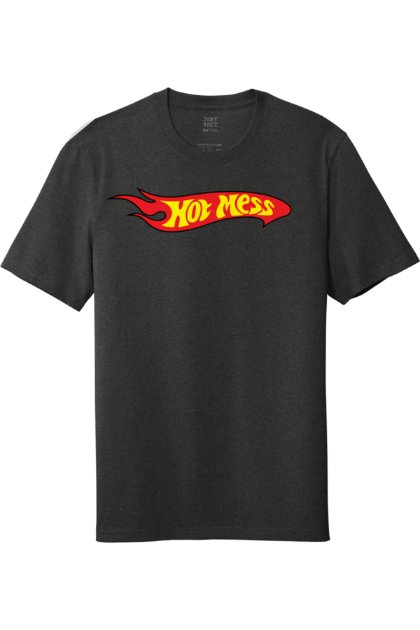 Hot Mess | Hot Wheels car and racing funny parody logo mash up shirt