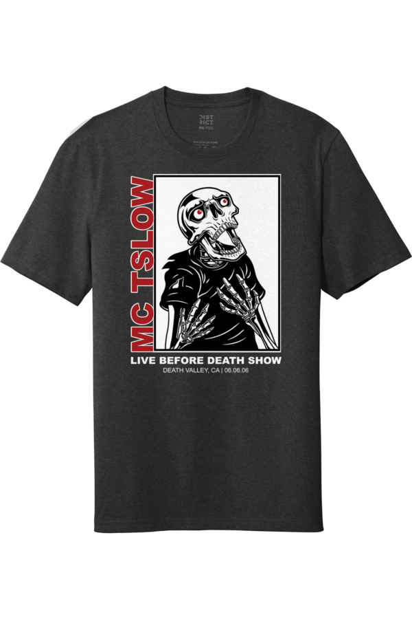 mC Tslow skull scared band music t shirt