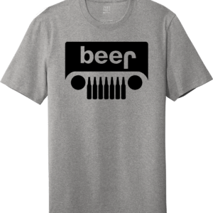 Jeep logo Beer Funny Car Logo Parody T Shirts Apparel Grey unisex shirt