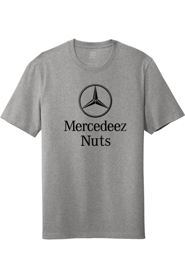 Mercedeez Nuts Mercedes Benz Funny Car Logo Parody T Shirts Apparel Grey unisex shirt