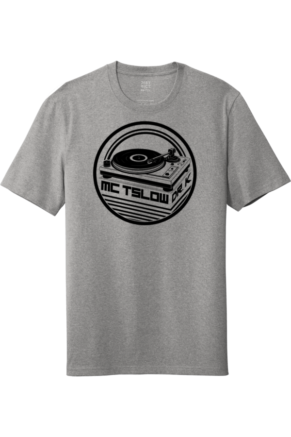 MC Tslow and Dr. K turntable T Shirts Apparel Grey unisex shirt