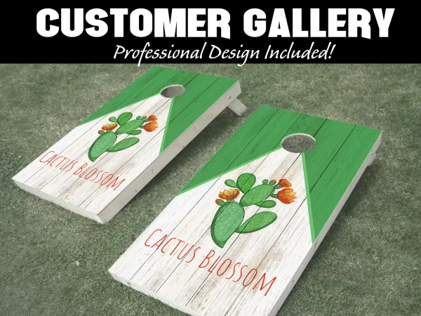 custom cornhole board wrap customer example