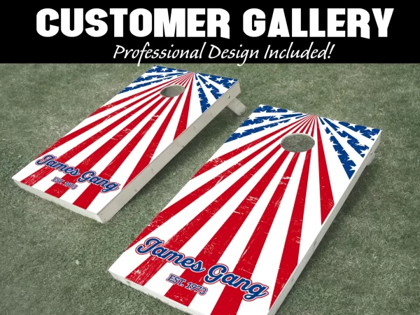 custom cornhole board wrap customer example