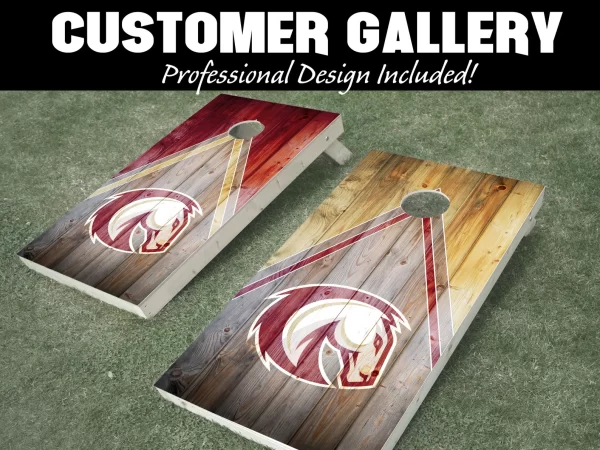 custom cornhole board wrap customer example