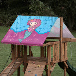 playset tarp swing set canopy little mermaid on playset roof