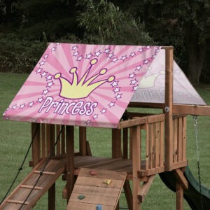 playset tarp swing set princess crown on playset