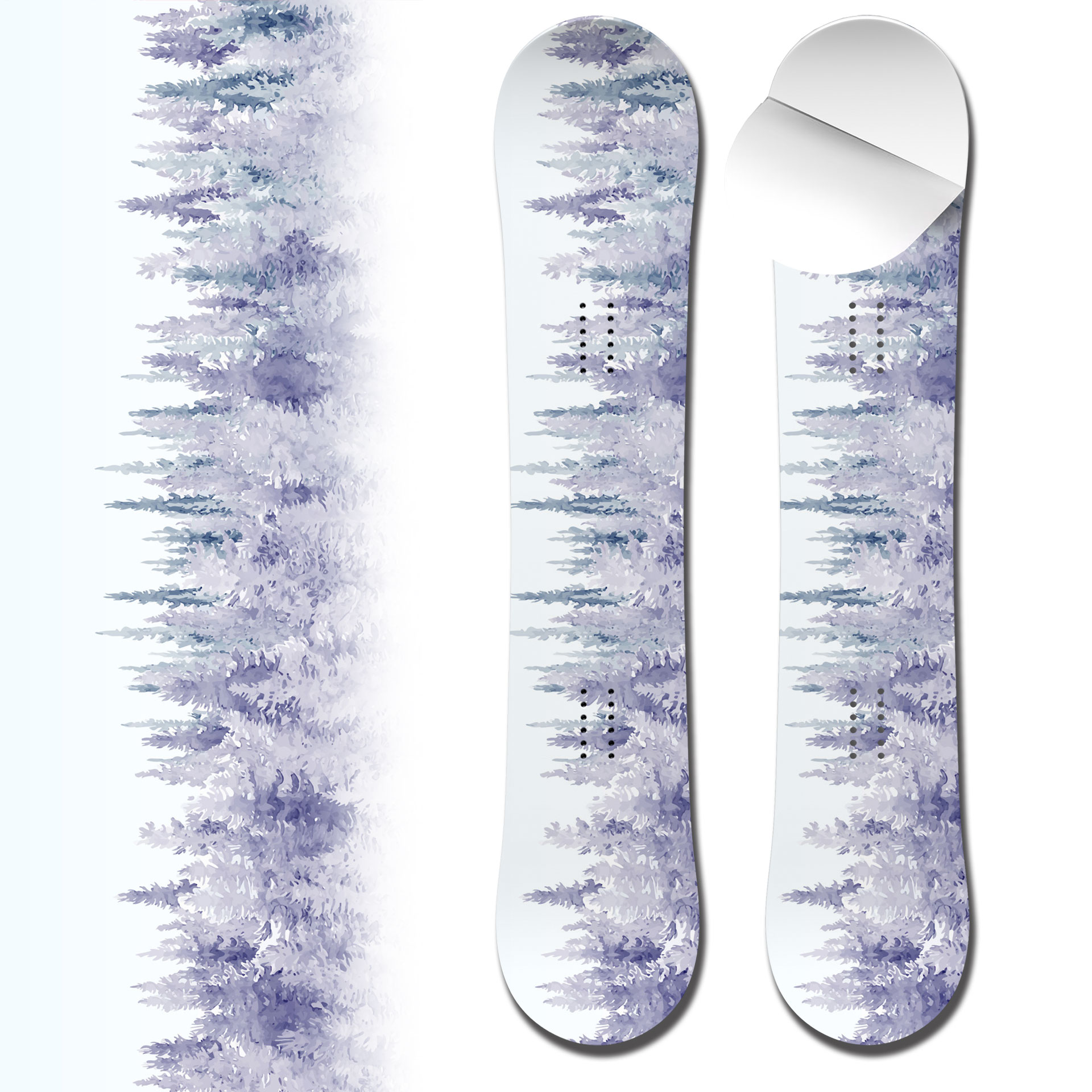 Snowboard Wrap 0036 Snow Forest Trees Snowboard Skin