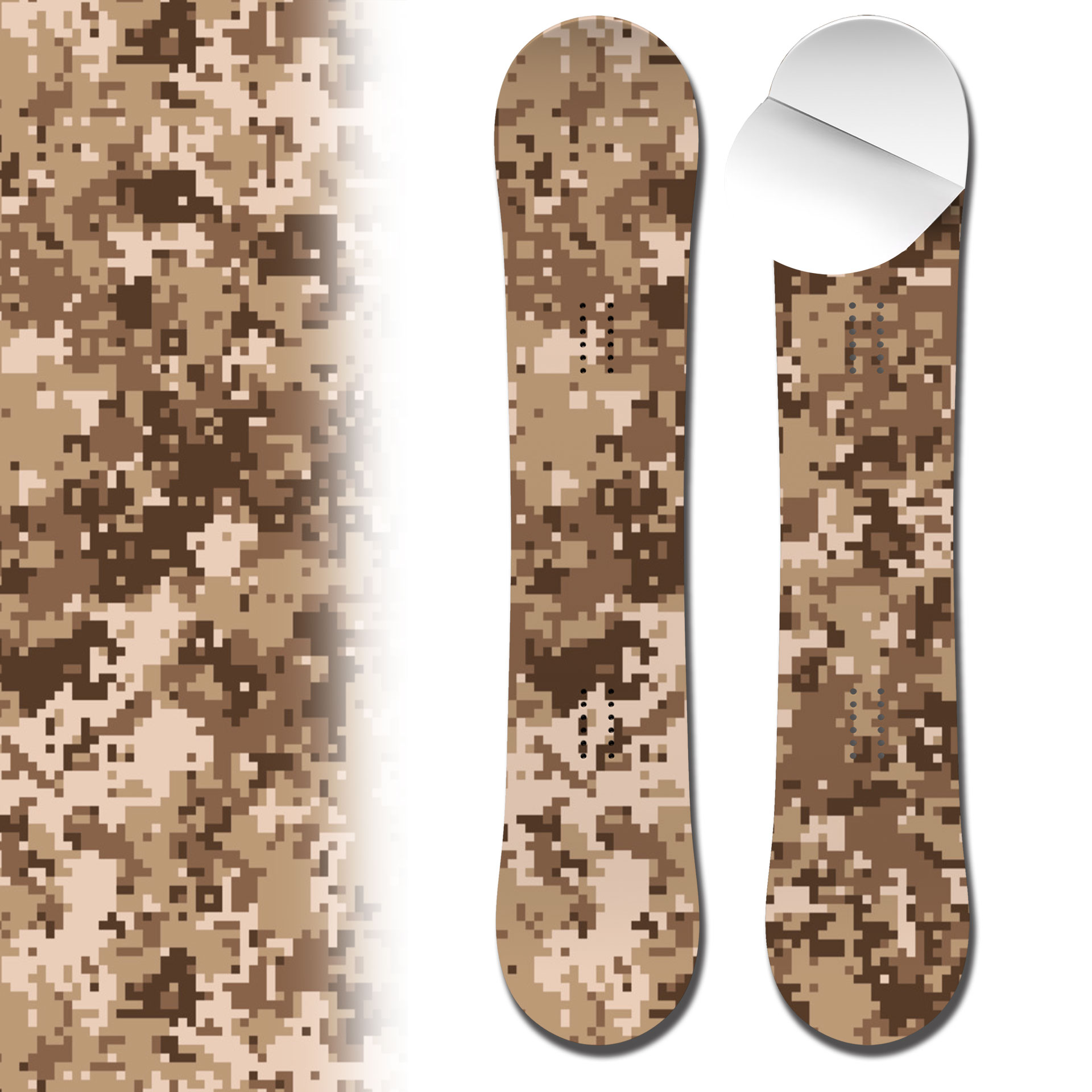 Snowboard Wrap 0039Brown Desert Pixelated Camouflage