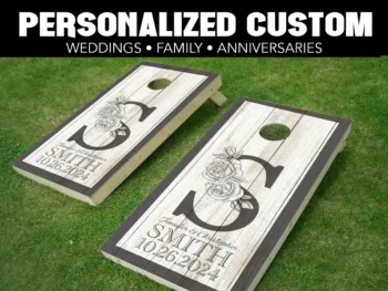 Personalized Wedding Name Cornhole Wraps - CH-0030 Custom Monogram