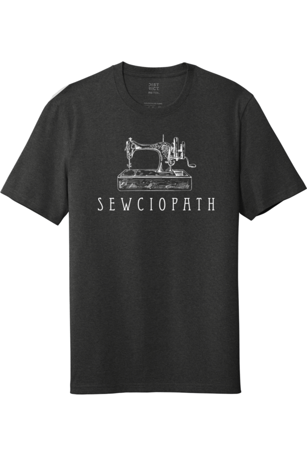 Sewciopath funny parody sweing t-shirt sociopath play on words shirt