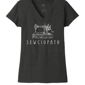 Sewciopath funny parody sweing t-shirt sociopath play on words shirt