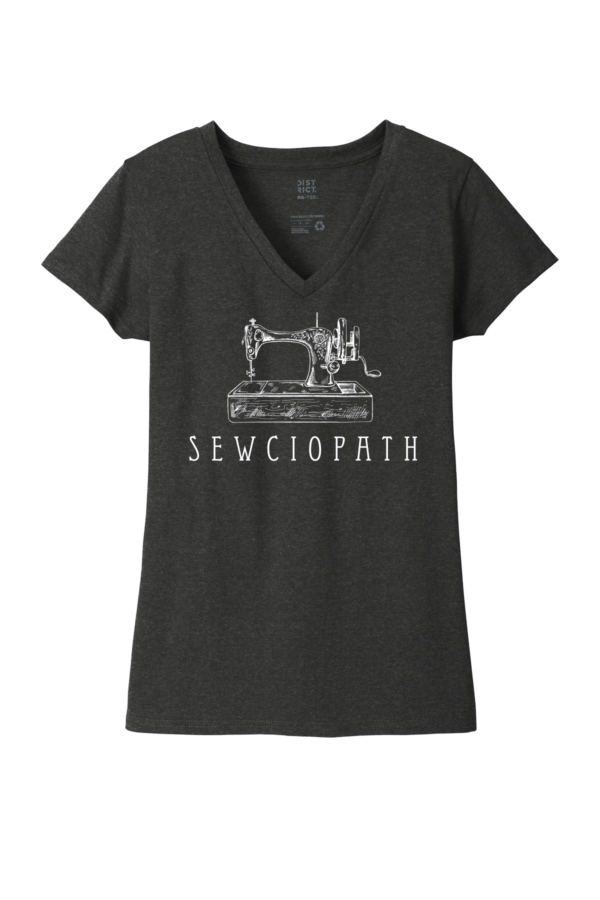 Sewciopath funny parody sweing t-shirt sociopath play on words shirt