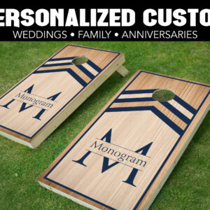 Personalized Wedding Name Cornhole Wraps - CH-0032 Custom Monogram