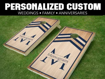 Personalized Wedding Name Cornhole Wraps - CH-0032 Custom Monogram