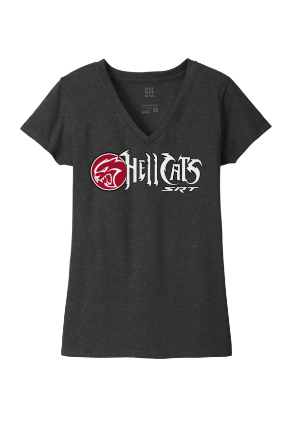 Dodge Hell Cat Funny Parody T Shirt Mashup with ThunderCats V-Neck Shirt