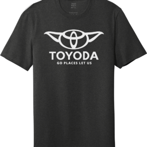 Toyoda T-Shirt Yoda and Toyota logo funny parody t-shirt logo mash up dark grey unisex