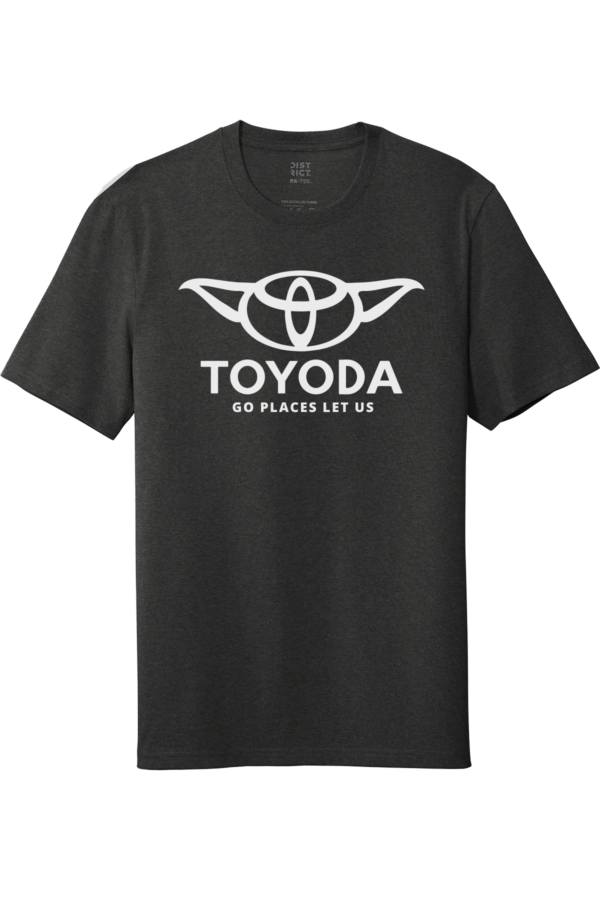 Toyoda T-Shirt Yoda and Toyota logo funny parody t-shirt logo mash up dark grey unisex