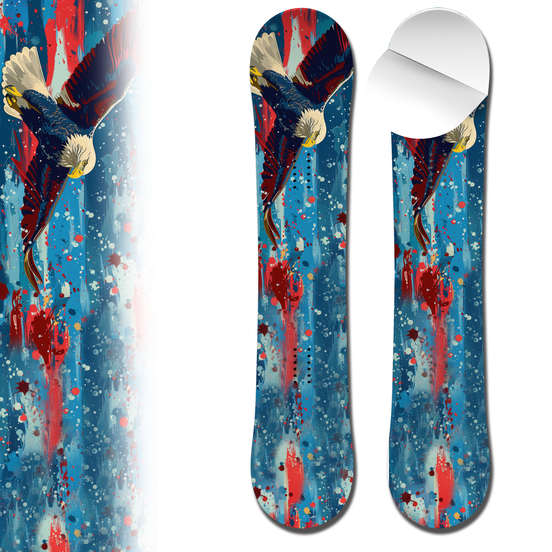 Snowboard Wrap 0054 American Eagle Patriotic Snowboard Wrap