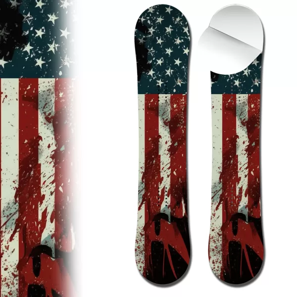 Snowboard Wrap 0055 USA Distressed Flag