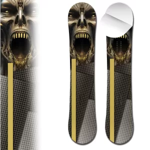 Snowboard Wrap 0058 Metal Skull Scream