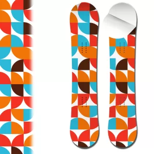 Wrap 0093-Bauhaus Vivid Shape Snowboard Wrap