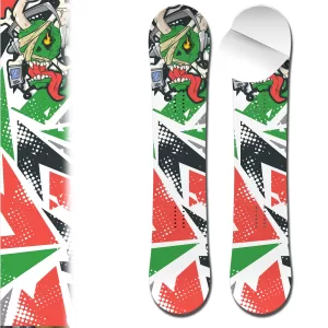 0083-Zombie With Headphones Graffiti Wrap For Snowboard