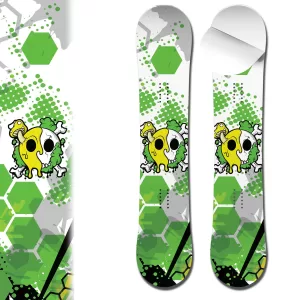 0087 Skull And Mushrooms Graffiti Snowboard Wrap