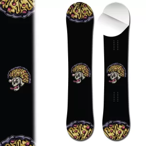 0089 Skull With Pizza Mohawk Snowboard Wrap