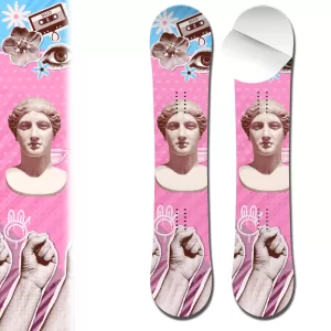 Wrap 0105 Pink Girl Lips Eye Collage Snowboard