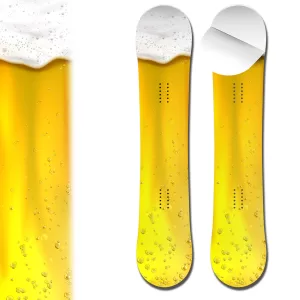 Wrap 0095-Foaming Beer Glass Snowboard Wrap