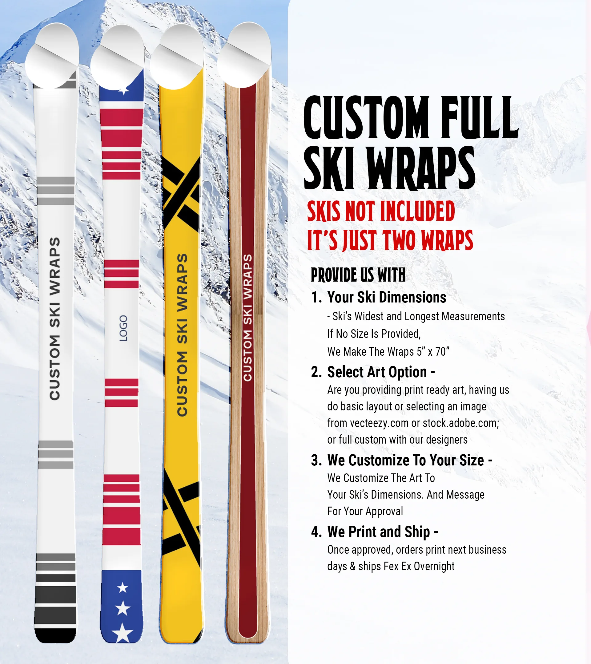 Custom Design Your Own Ski Wrap