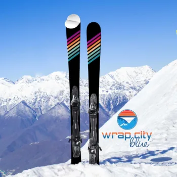Ski Wrap - 2005 Retro Rainbow Stripe - 3M Adhesive Laminated Vinyl