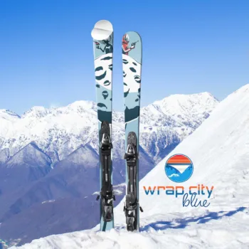 Ski Wrap - 2008 Alien and Astronaut Full Ski Sticker- 3M Adhesive Laminated Vinyl